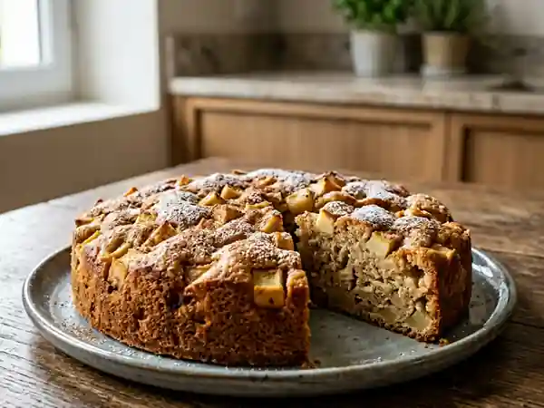 Gâteau moelleux aux pommes de Lommedalen, spécialité norvégienne - Photo de présentation