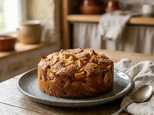 Gâteau moelleux aux pommes et épices d'automne - Photo de présentation