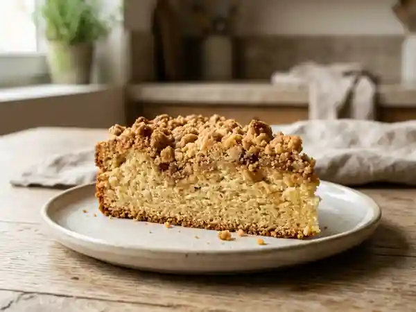 Gâteau moelleux aux Streusel croustillants - Photo de présentation