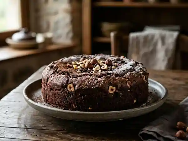 Moelleux montagnard au chocolat et noisettes - Photo de présentation