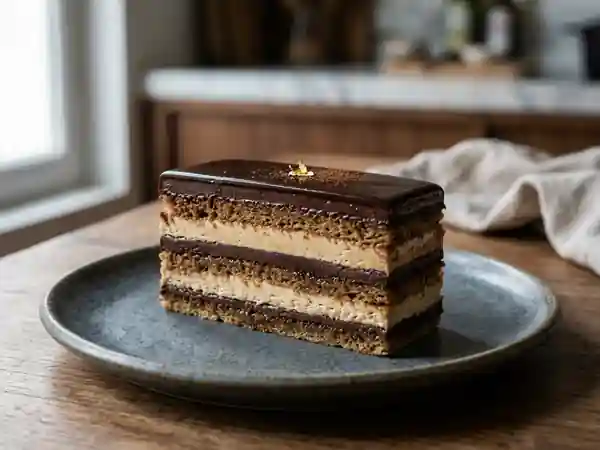 Gâteau Opéra : Le Dessert Chocolat-Café Raffiné et Inoubliable - Photo de présentation
