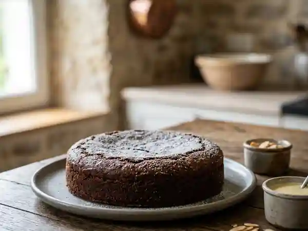 Reine de Saba fondant au chocolat et amandes - Photo de présentation