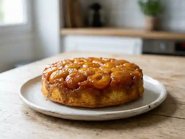 Gâteau renversé aux mirabelles caramélisées : dessert fruité et gourmand - Photo de présentation