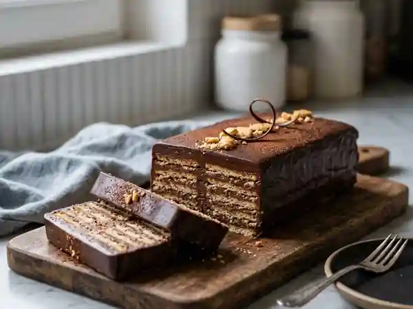Gâteau de famille chocolat et petits-beurres - Photo de présentation