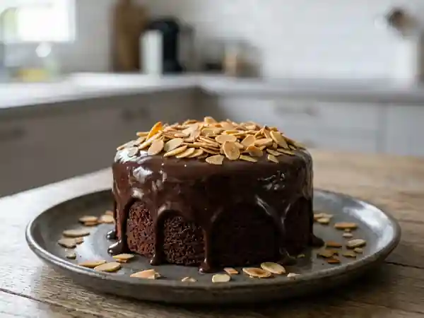 Moelleux chocolat-amande et ganache fondante - Photo de présentation
