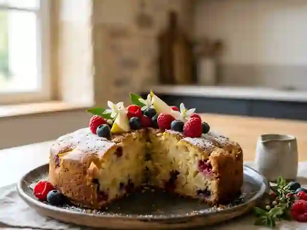 Gâteau yaourt aux fruits d'été - Photo de présentation