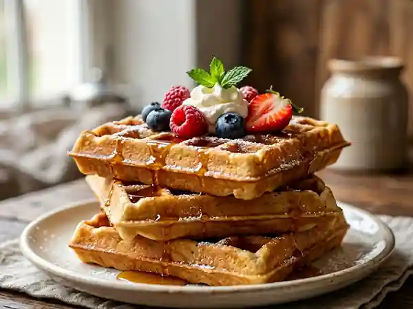Gaufres moelleuses du mercredi : recette facile et gourmande - Photo de présentation
