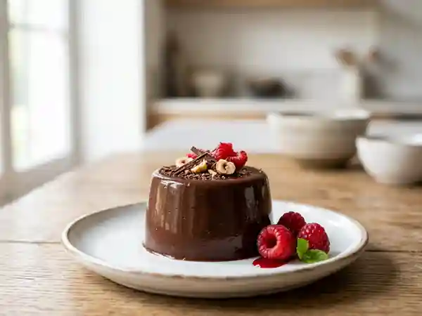 Miroir de chocolat noir fondant et soyeux - Photo de présentation