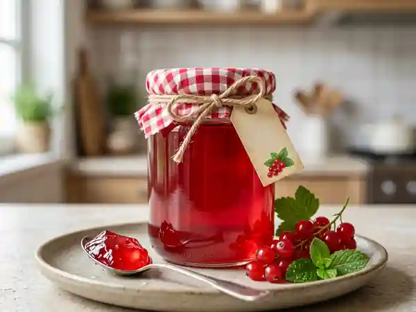 Gelée de groseilles rubis et menthe fraîche - Photo de présentation