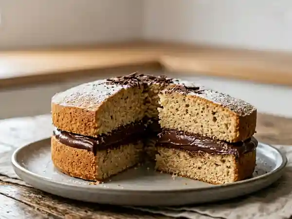 Génoise aérienne et crème chocolatée fondante - Photo de présentation