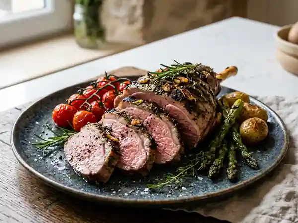 Gigot d’Agneau Grillé au Romarin et à l’Ail - Photo de présentation