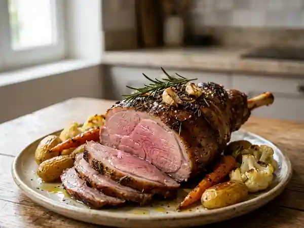 Gigot d'Agneau Rôti à la Parfaite Croûte Dorée - Photo de présentation