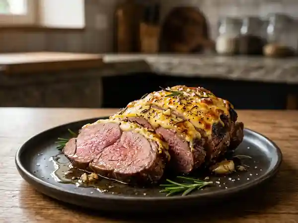 Gigot d'agneau crousti-fondant au chèvre - Photo de présentation