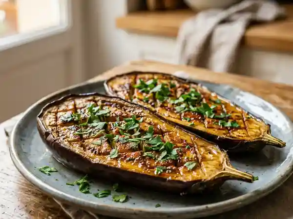Aubergines rôties fondantes au cumin - Photo de présentation