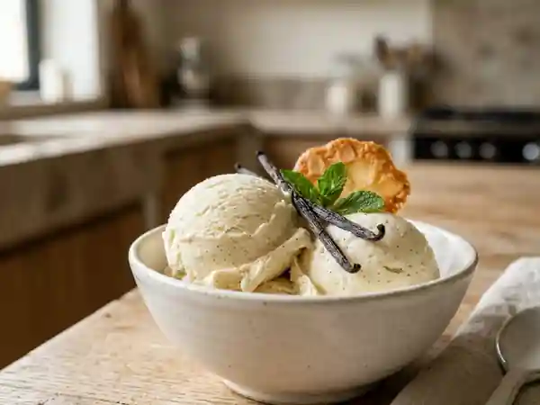 Glace vanille onctueuse et veloutée - Photo de présentation