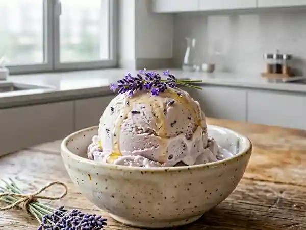 Glace artisanale à la lavande et au miel - Photo de présentation