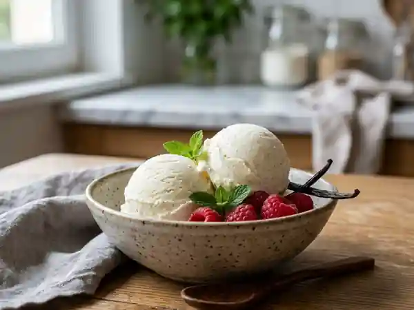 Glace au fromage blanc veloutée et fraîche - Photo de présentation