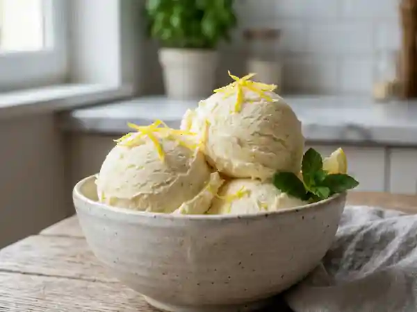 Glace au yaourt et citron maison : recette fraîche et facile - Photo de présentation