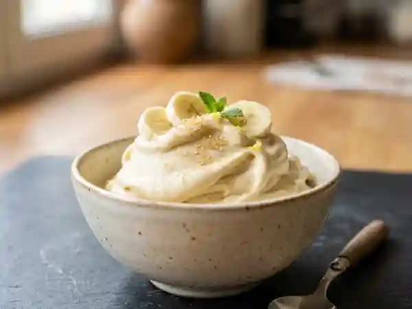 Glace crémeuse à la banane maison - Photo de présentation