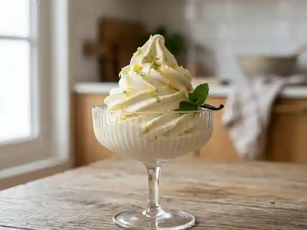 Glace italienne vanille aérienne et light - Photo de présentation