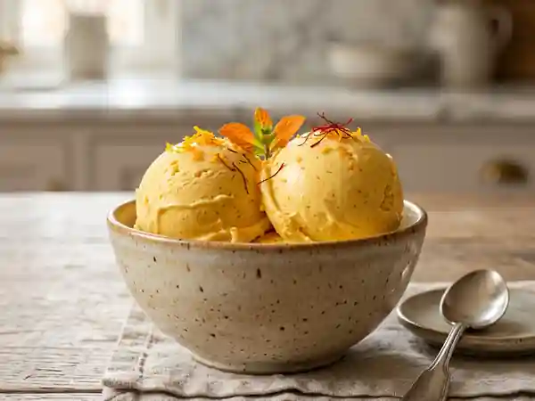 Glace Onctueuse Safran et Orange Givrée - Photo de présentation