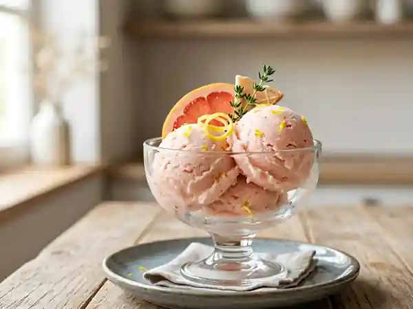 Glace onctueuse pamplemousse & citron - Photo de présentation