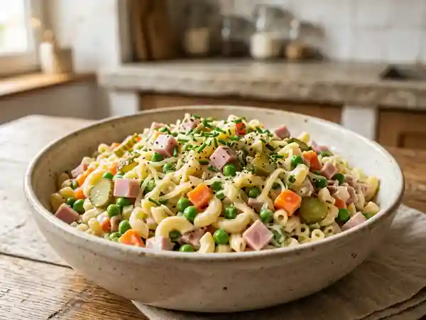 Salade de pâtes Gloubiboulga crémeuse - Photo de présentation