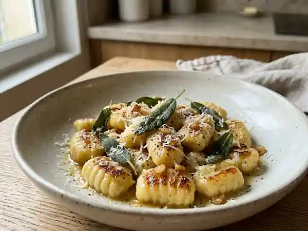 Gnocchis dorés au beurre noisette et sauge - Photo de présentation