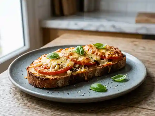 Tartine craquante tomate et fromage fondu - Photo de présentation