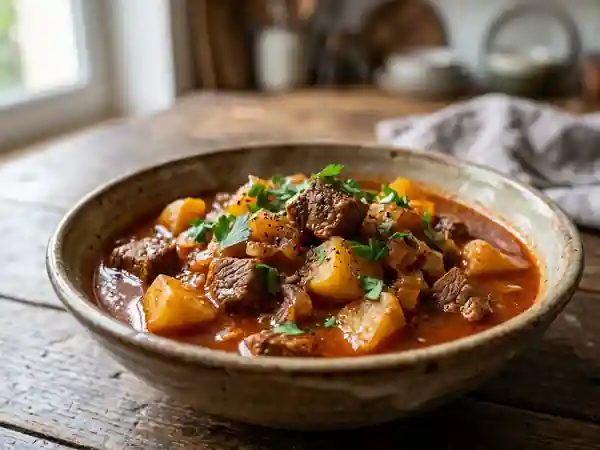 Goulasch de bœuf fondant au paprika - Photo de présentation