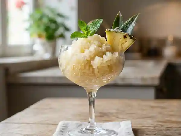Granité d'ananas givré au Moscatel - Photo de présentation