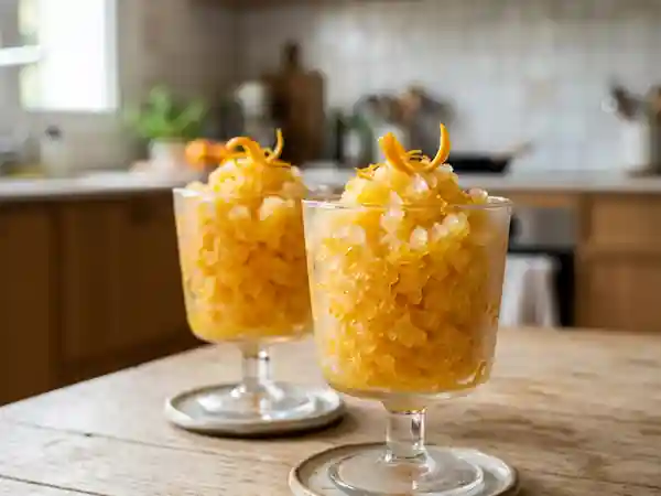 Granité rafraîchissant à l'orange et Grand Marnier - Photo de présentation