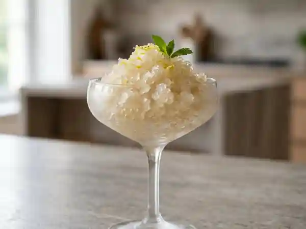 Granité givré au champagne et citron - Photo de présentation