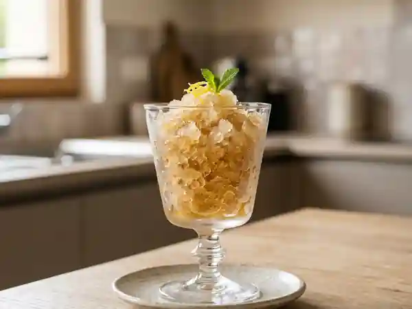 Granité rafraîchissant au Sauternes : recette facile et gourmande - Photo de présentation