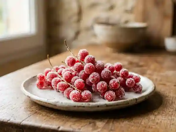 Groseilles givrées au sucre craquant - Photo de présentation