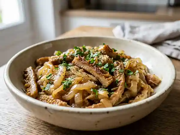 Gras double lyonnais aux oignons fondants - Photo de présentation