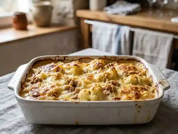 Gratin Chou-fleur Thon Fondant et Crémeux - Photo de présentation