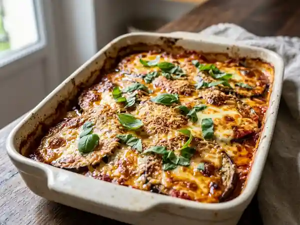 Gratin d'aubergine à la sicilienne : recette savoureuse et facile - Photo de présentation