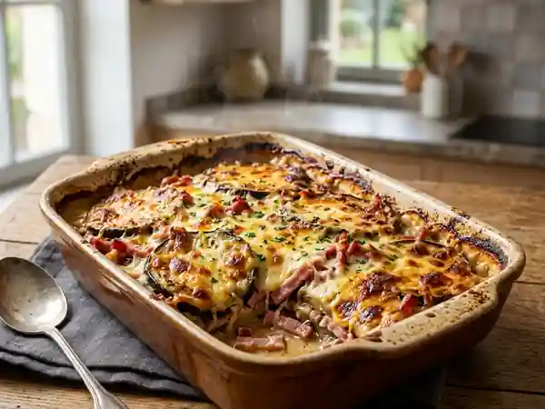 Gratin d'aubergines fondant au jambon - Photo de présentation
