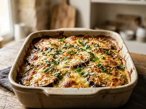 Gratin d'aubergines au parmesan facile et savoureux - Photo de présentation