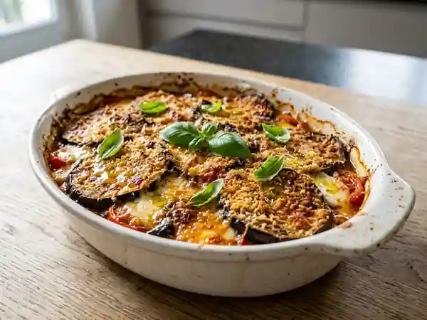Gratin d'aubergines aux saveurs authentiques de Sicile - Photo de présentation