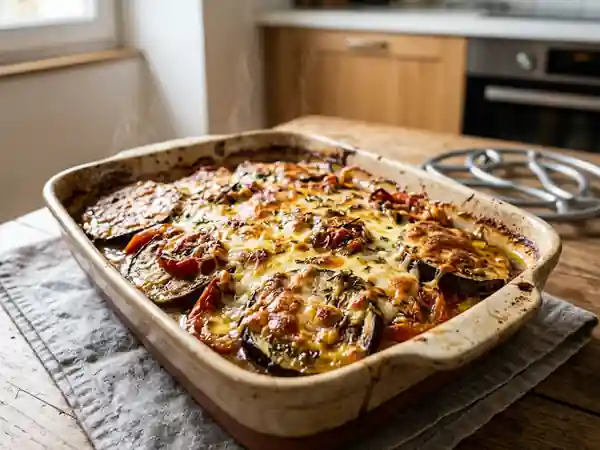 Gratin d'aubergines fondant à la provençale - Photo de présentation