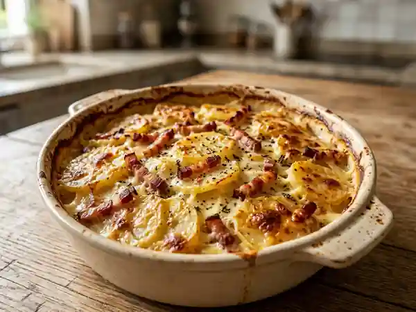Gratin dauphinois onctueux aux lardons - Photo de présentation