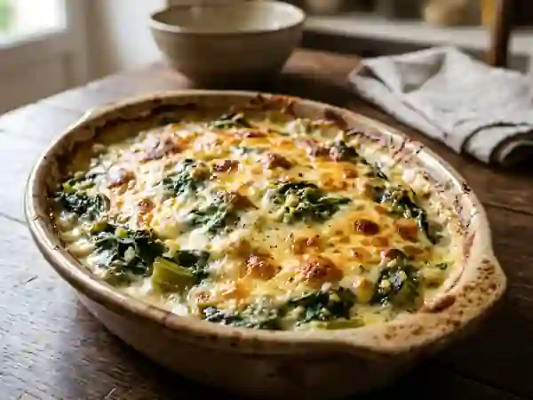 Gratin de blettes fondant et sa croûte dorée - Photo de présentation