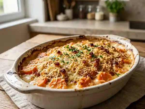 Gratin de carottes fondant et sa croûte dorée - Photo de présentation