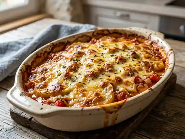 Gratin de céleri fondant à la tomate - Photo de présentation