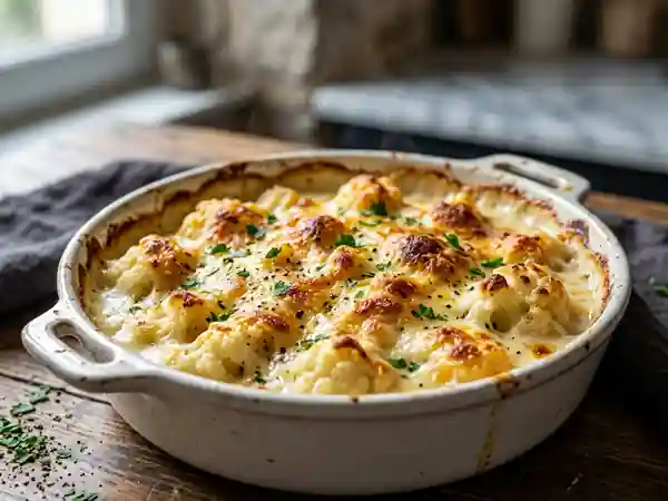 Gratin de chou-fleur fondant et muscadé - Photo de présentation
