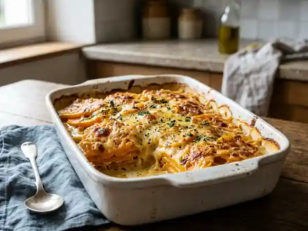 Gratin de courge fondant et savoureux pour une personne - Photo de présentation