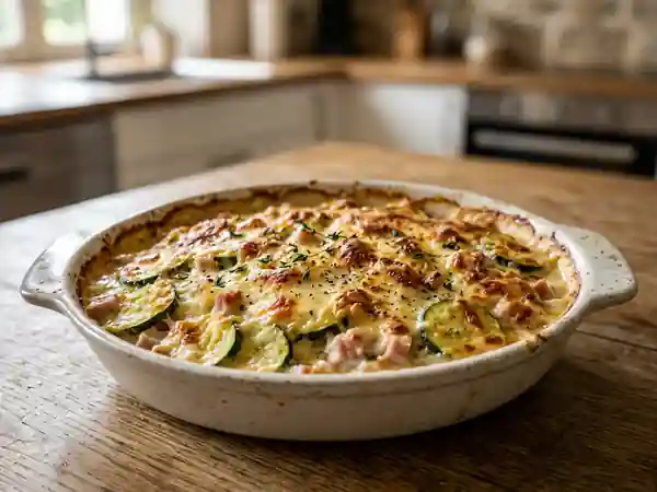 Gratin de courgettes fondant au jambon - Photo de présentation