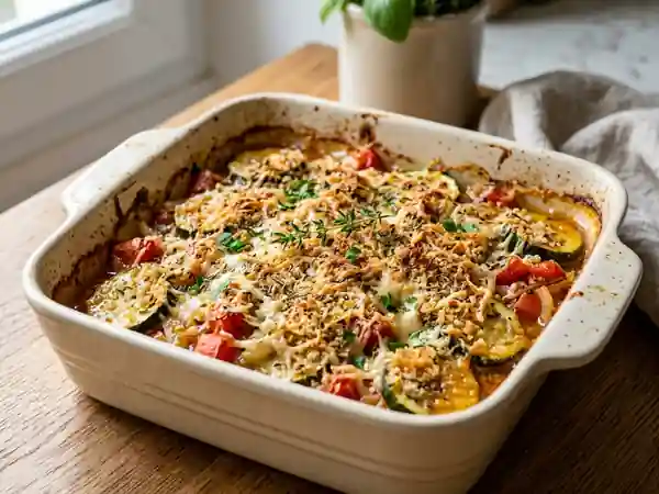 Gratin de courgettes fondant au parmesan - Photo de présentation